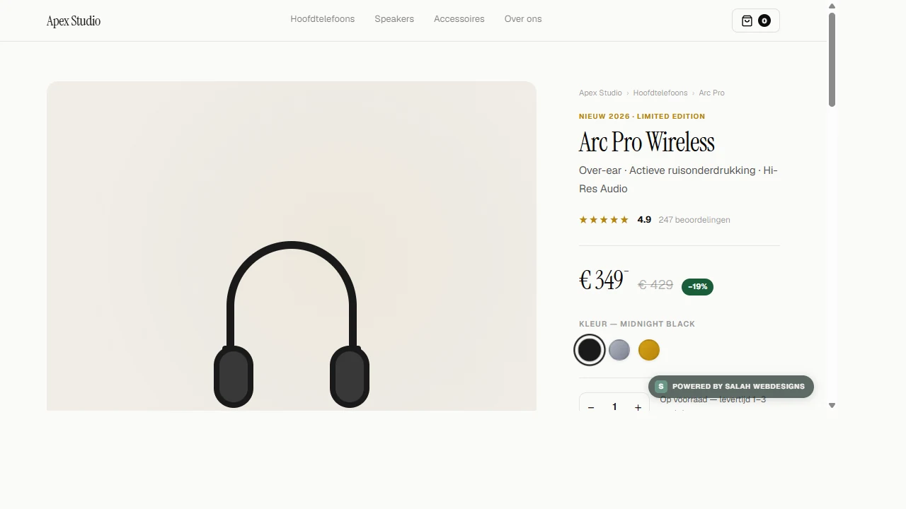Premium Product Pagina